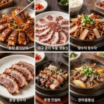 생생정보 한수 탕수육 맛집 특집 생생정보에서 소개된 탕수육 맛집 세 곳의 대표 탕수육 사진. 왼쪽부터 분당 중식당의 불향 탕수육, 대구 준의 두툼 생등심 탕수육, 문경 진일미의 약돌등심 탕수육.