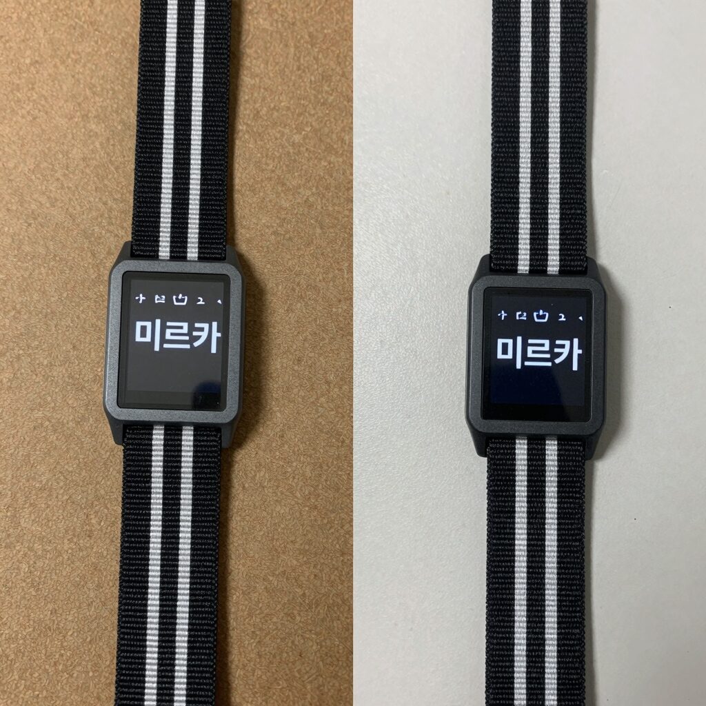 미르카와 홀리데이 타프 웨빙 스트랩 비교 사진
