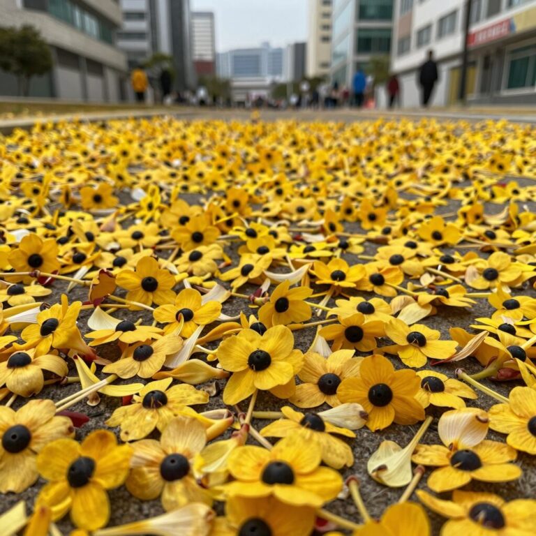주황색 꽃잎이 뒤로 말린 참나리꽃과 줄기에 달린 검은 주아(살눈)