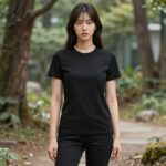 타미힐피거 여성 클래식핏 반팔 카라티 블랙 제품 전면