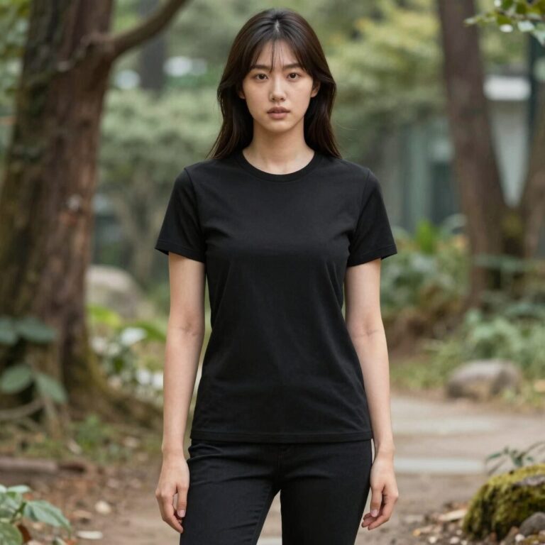 타미힐피거 여성 클래식핏 반팔 카라티 블랙 제품 전면