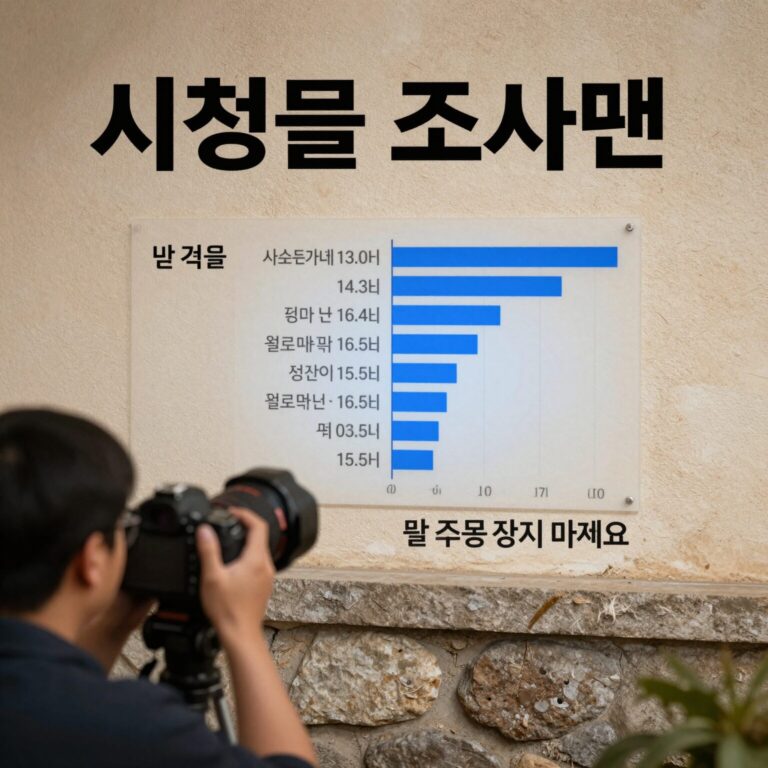 시청률 조사 방식 비교 그래프