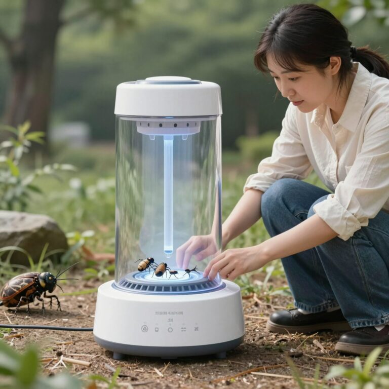 초음파 벌레퇴치기 사용 모습과 효과적인 설치 위치