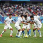 우루과이 피파랭킹 17위 2026 월드컵 일정 총정리 우루과이 축구 국가대표팀 선수들이 2026 월드컵 경기장에서 압박하는 모습