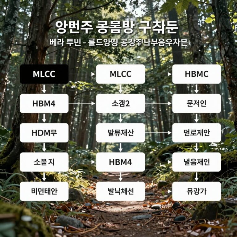 베라 루빈 관련주 공급망 구조도, MLCC HBM4 소캠2 밸류체인