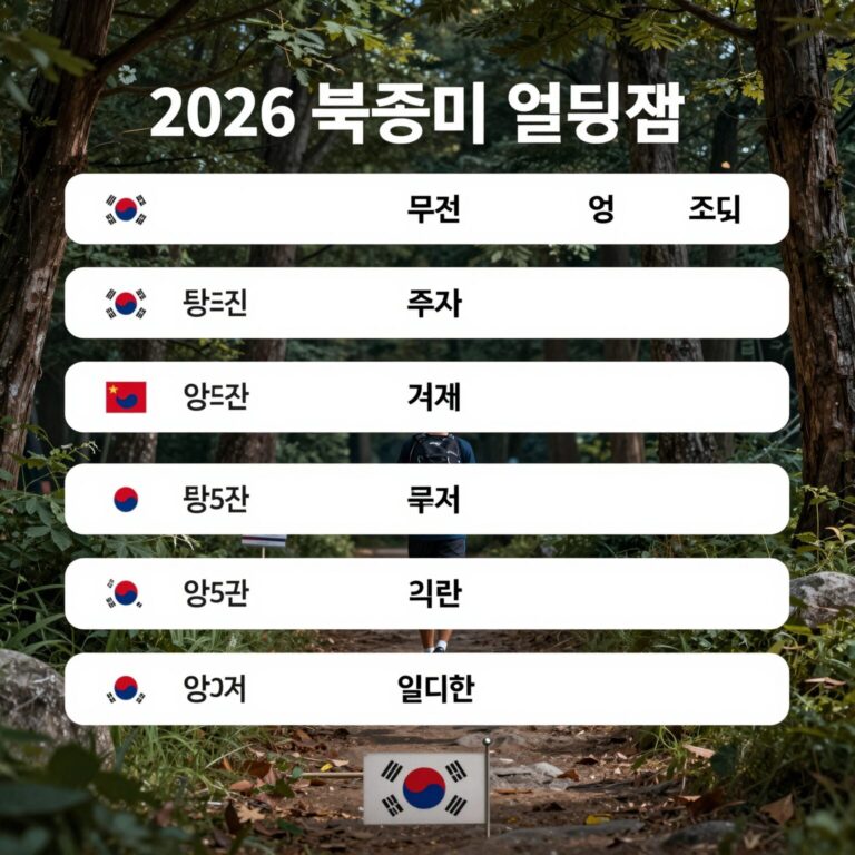 2026 북중미 월드컵 한국 경기 일정표 이미지