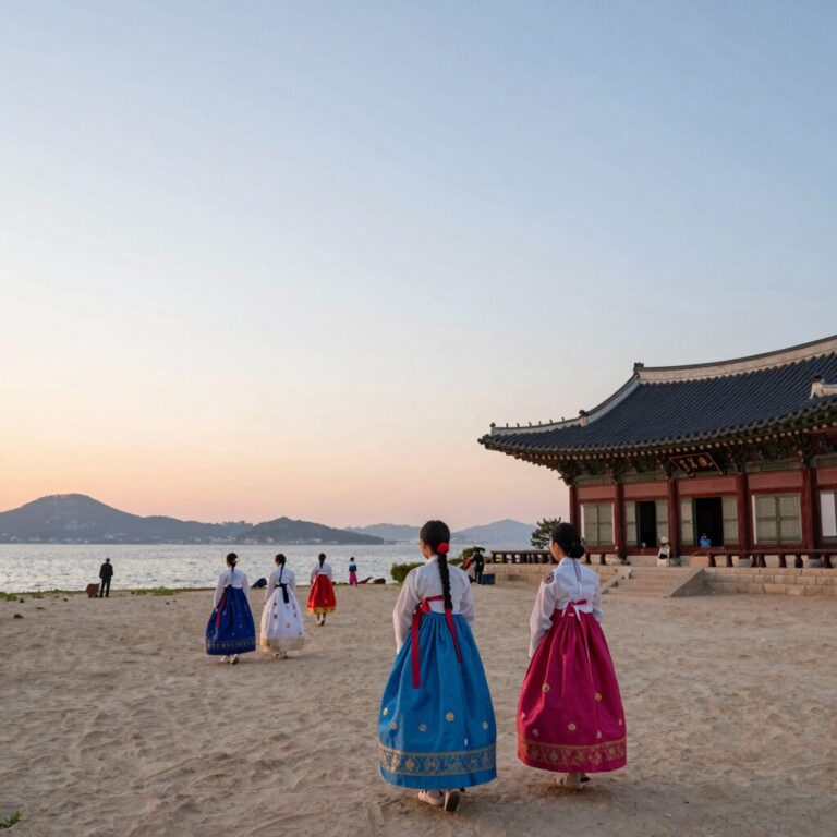양양 낙산사 의상대에서 바라본 동해 일출 풍경