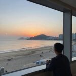 양양 디그니티호텔 오션뷰 객실에서 바라본 낙산해변과 해돋이 풍경
