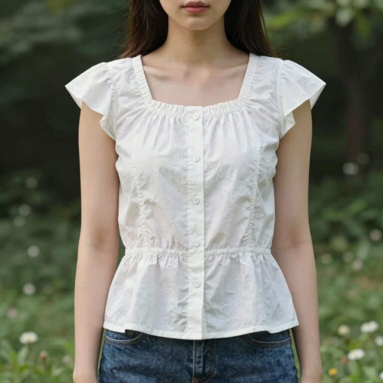 지센 블라우스 여름 스타일링