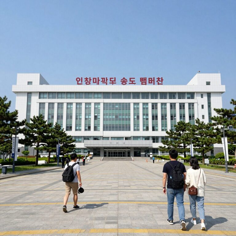 인천대학교 송도 캠퍼스 전경과 다자녀 전형 안내 이미지