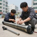 갈치 바늘 자작 채비 사진 - 세이코 18호 와이어 채비와 고축광튜브