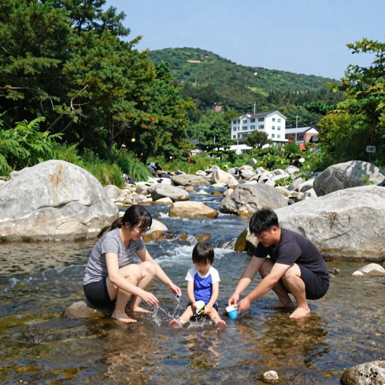 어비계곡에서 즐기는 시원한 물놀이와 자연 경치
