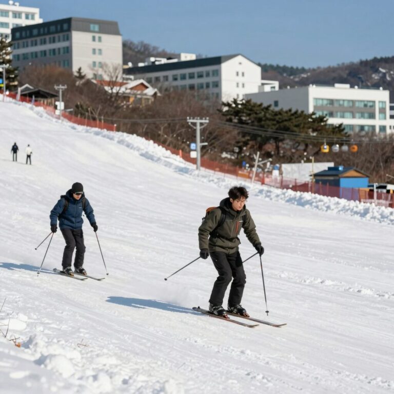 알펜시아 알파인 코스터 트랙을 질주하는 모습