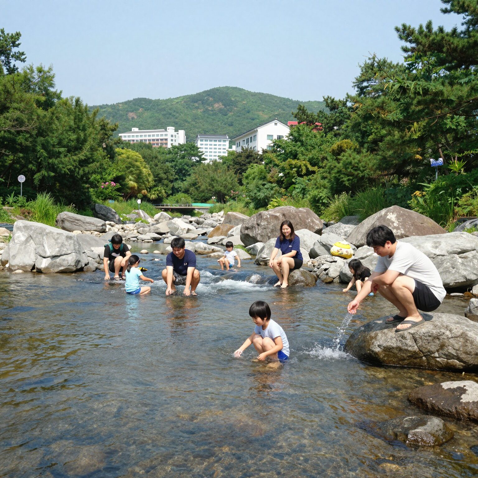 경남 계곡 추천 거창 수승대의 시원한 물놀이 모습