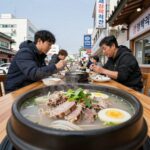 제천 용천막국수 본점과 직영점 웨이팅 꿀팁 솔직 후기 제천 용천막국수 장락직영점에서 제공하는 물막국수와 수육의 비주얼