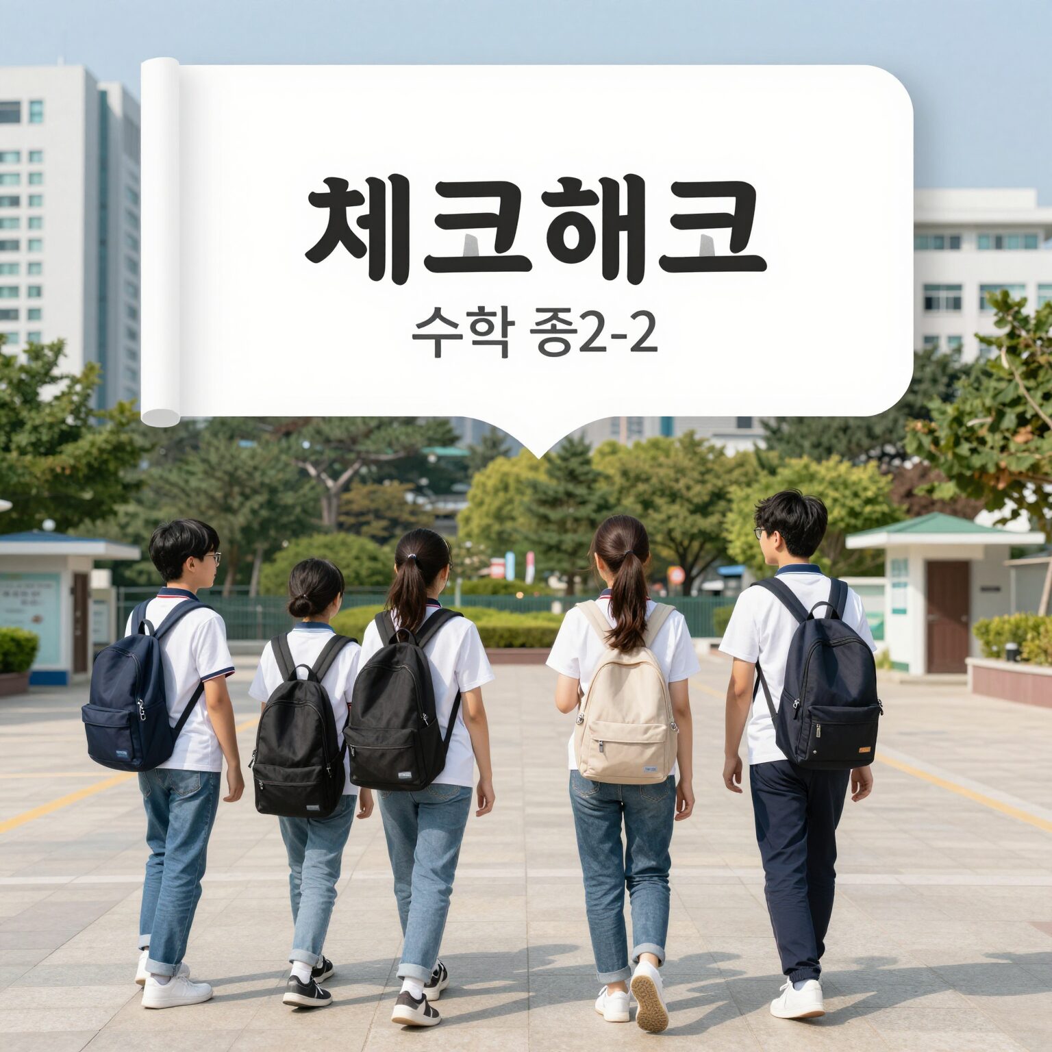 체크체크 수학 중2-2 교재 표지와 답지 활용 이미지