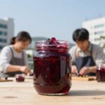 아로니아 잼 만드는 법 초보도 성공 아로니아 잼 만드는 법 - 완성된 진보라색의 수제 잼