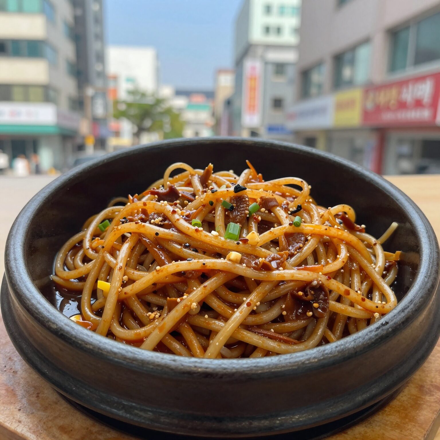 쌉싸름한 여주 볶음요리 접시에 담긴 모습