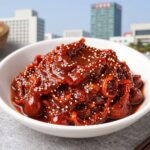 가지구이 양념간장 완성 접시에 담긴 모습