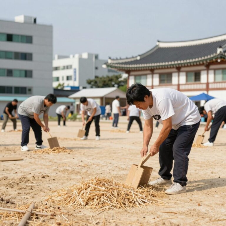 들깨 순치기 작업 과정
