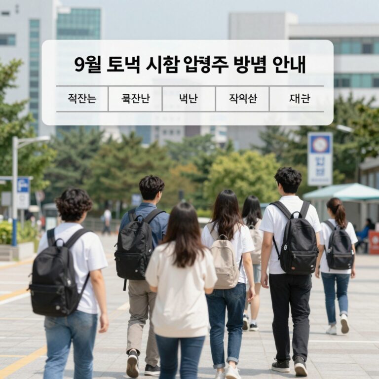 9월 토익 시험 일정과 접수 방법 안내 표