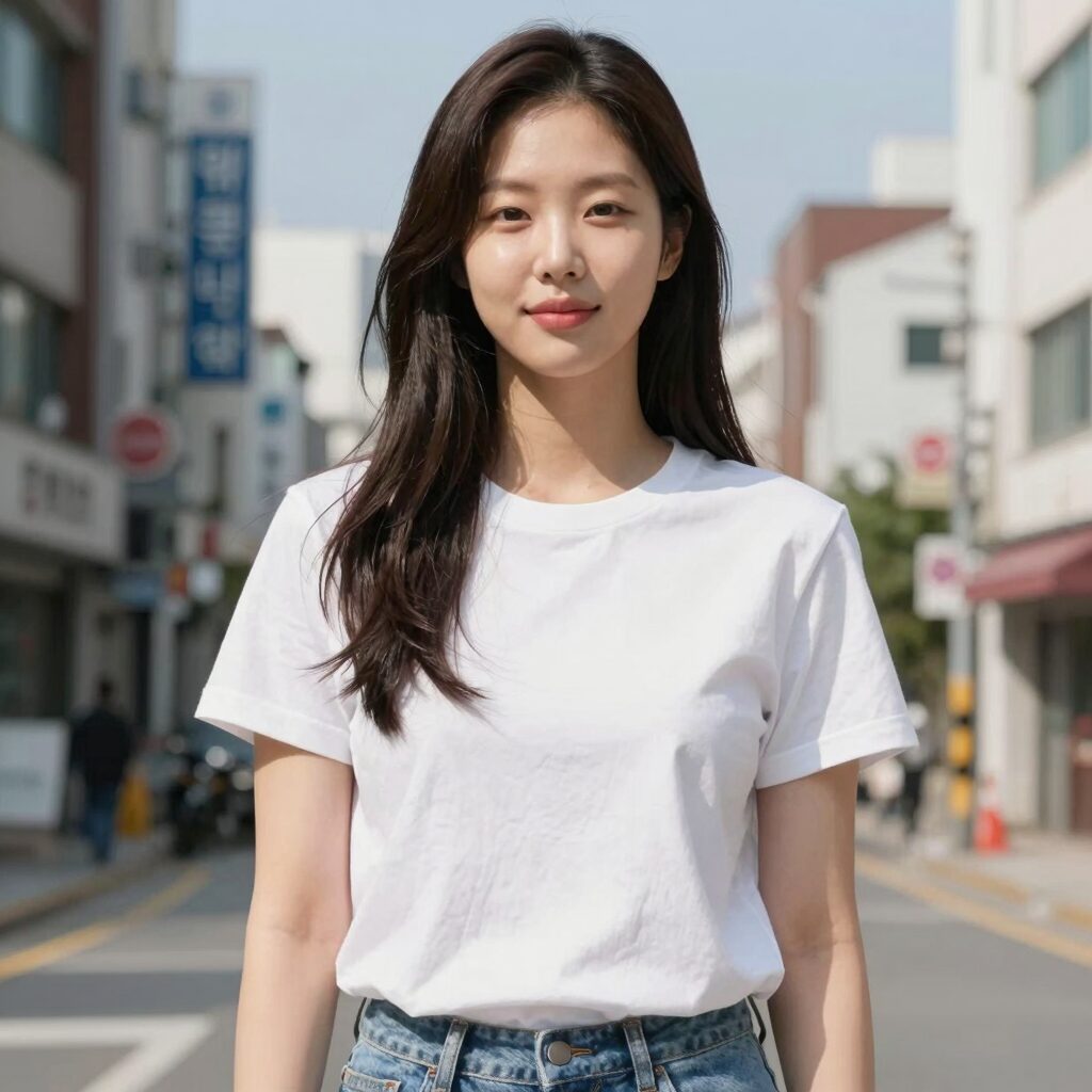 박나래가 착용한 코리아 아미 티셔츠 모습