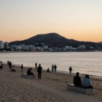 신양섭지해수욕장 한적한 해변 일몰 명소 신양섭지해수욕장 일몰 성산일출봉 조망
