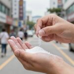 봉숭아 물들이기 시간 진하게 하는 팁 다이소 봉숭아 물들이기 가루를 꾸덕하게 만들어 손톱에 도톰하게 올린 모습