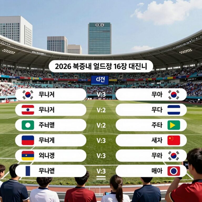 2026 북중미 월드컵 16강 대진표 일정 및 주요 매치