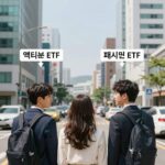 액티브 ETF란 개념과 대표 상품 정리 액티브 ETF와 패시브 ETF 비교 그래프
