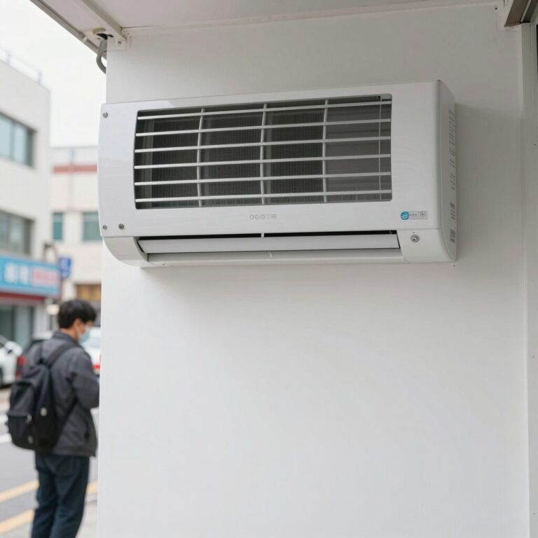 이동식 창문형 벽걸이 에어컨 소음 비교 이미지