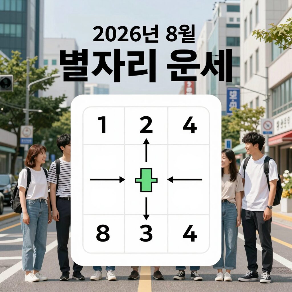 2026년 8월 별자리 운세 차트 이미지