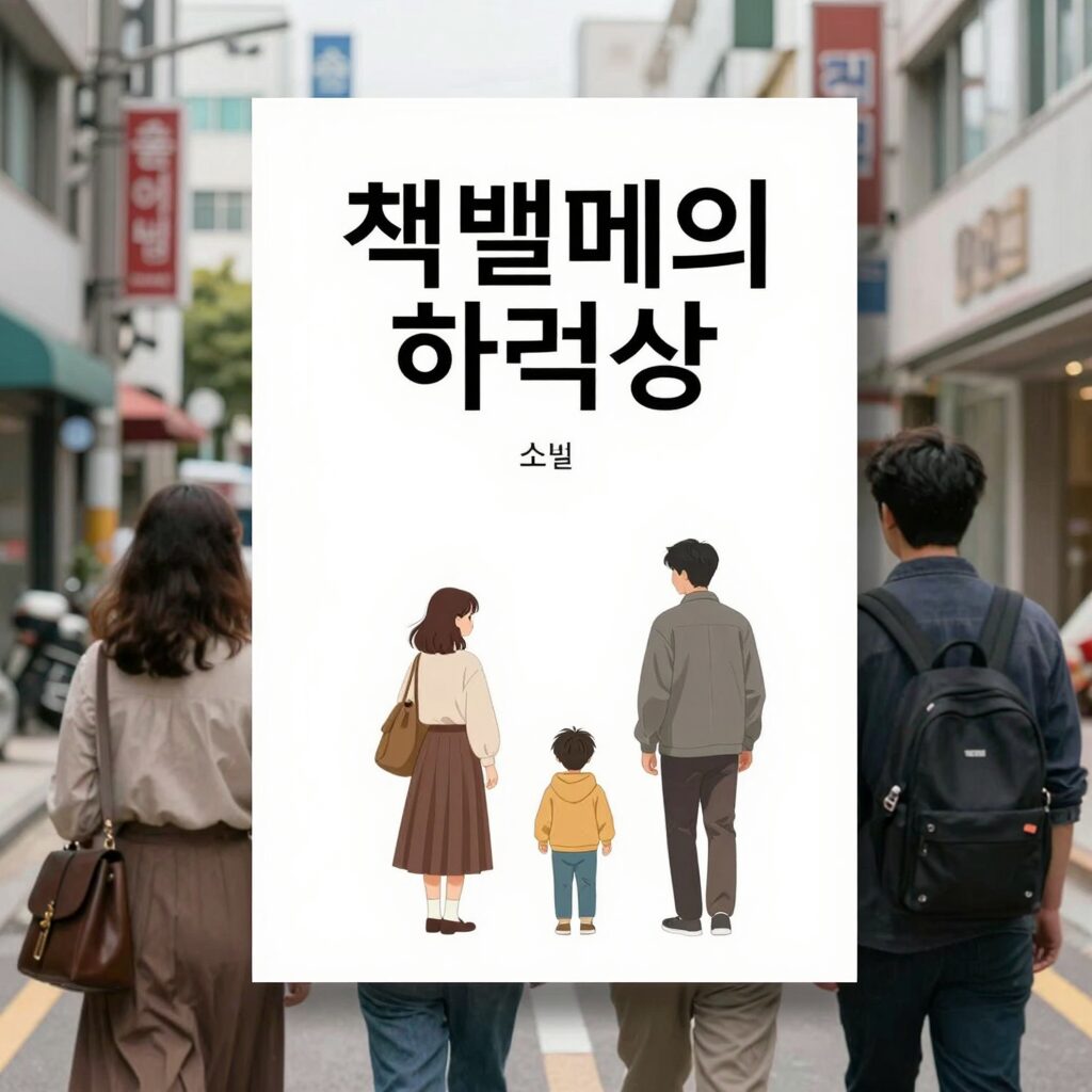 책벌레의 하극상 소설 표지가 독자를 향해 열려 있다