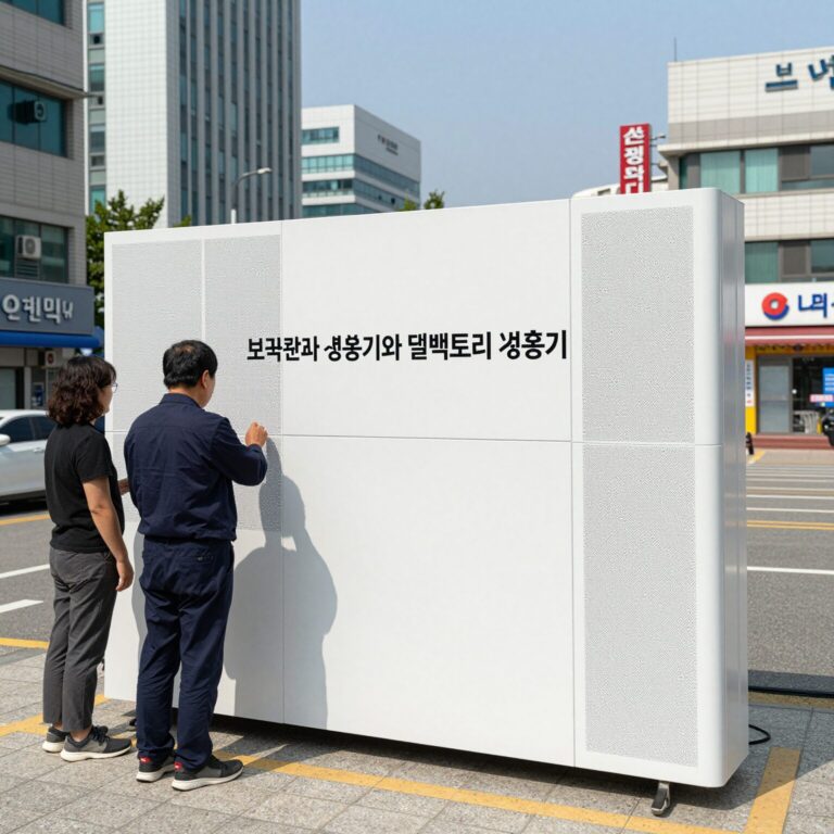 보국전자 냉풍기와 딜팩토리 냉풍기 크기와 스펙 비교