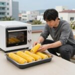 전자레인지와 찜기로 찐 옥수수 데우는 방법 비교 사진