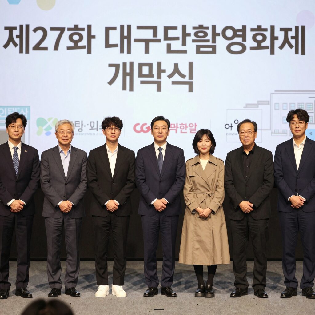 제27회 대구단편영화제 개막식 현장, CGV대구한일 3관에서 열린 개막식 모습