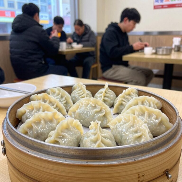 인천 대왕만두국 생방송 투데이 맛플리 식당 내부 테이블 위에 놓인 큰 만두가 담긴 그릇