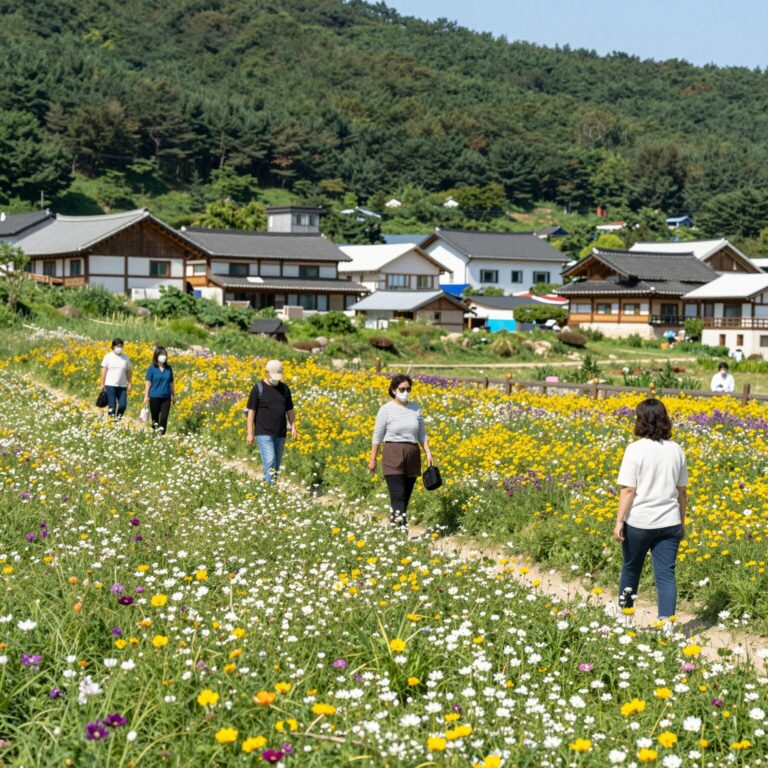 삼척 덕풍계곡 펜션 꽃밭거랑 외부 전경