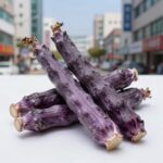 가지 칼로리와 효능을 설명하는 보라색 가지 사진