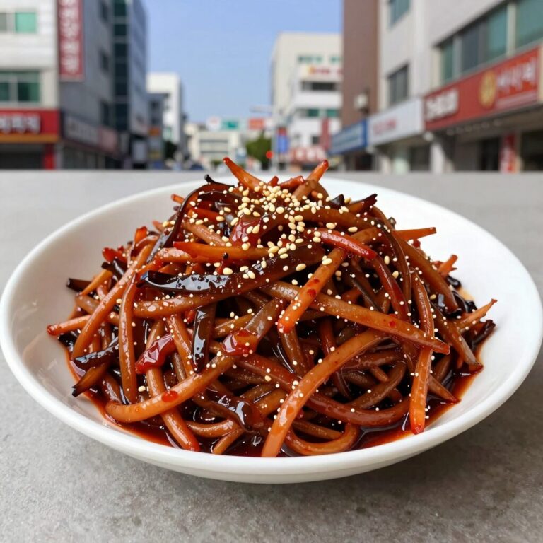 가지찜 양념무침 완성 접시