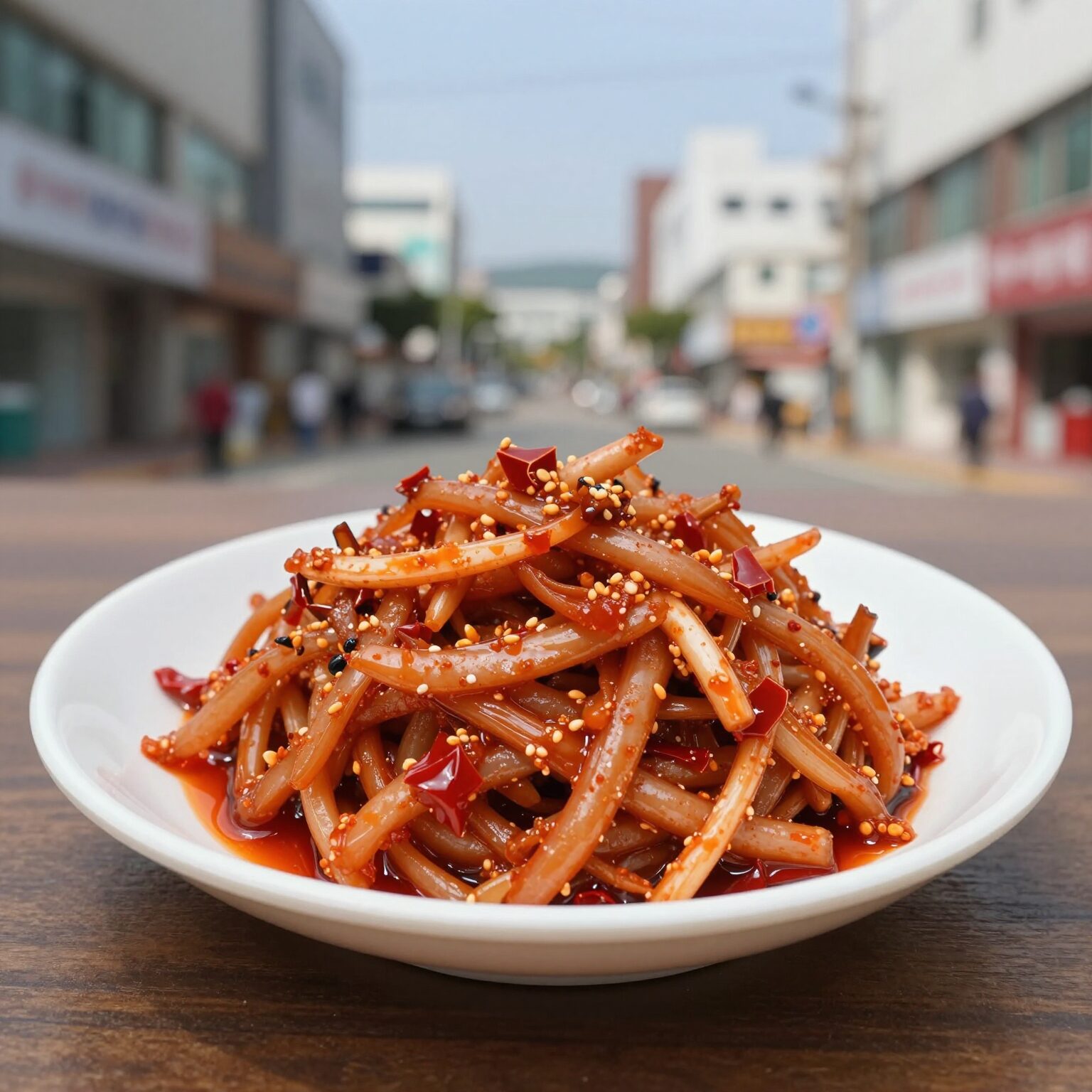 간장 가지조림 완성 접시에 담긴 모습