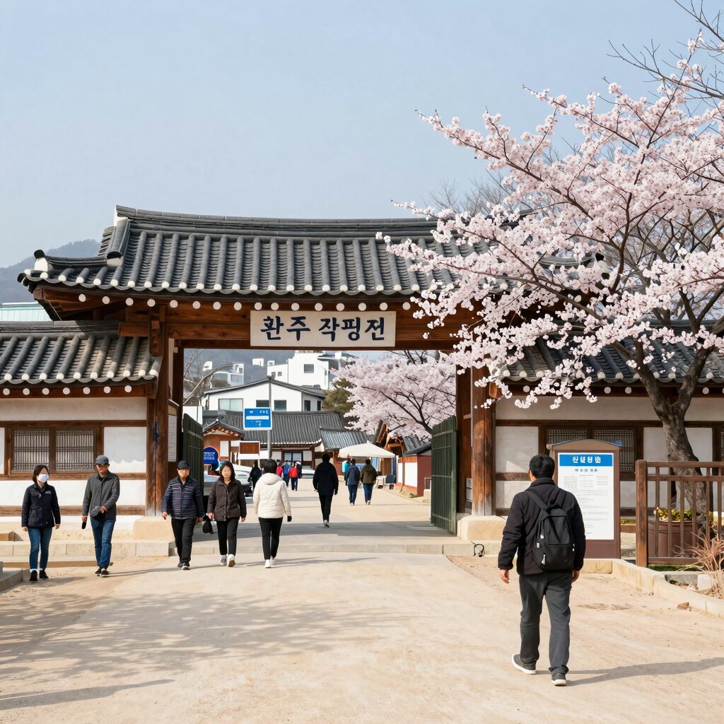 완주 곶감펜션 진달래B동 입구 전경