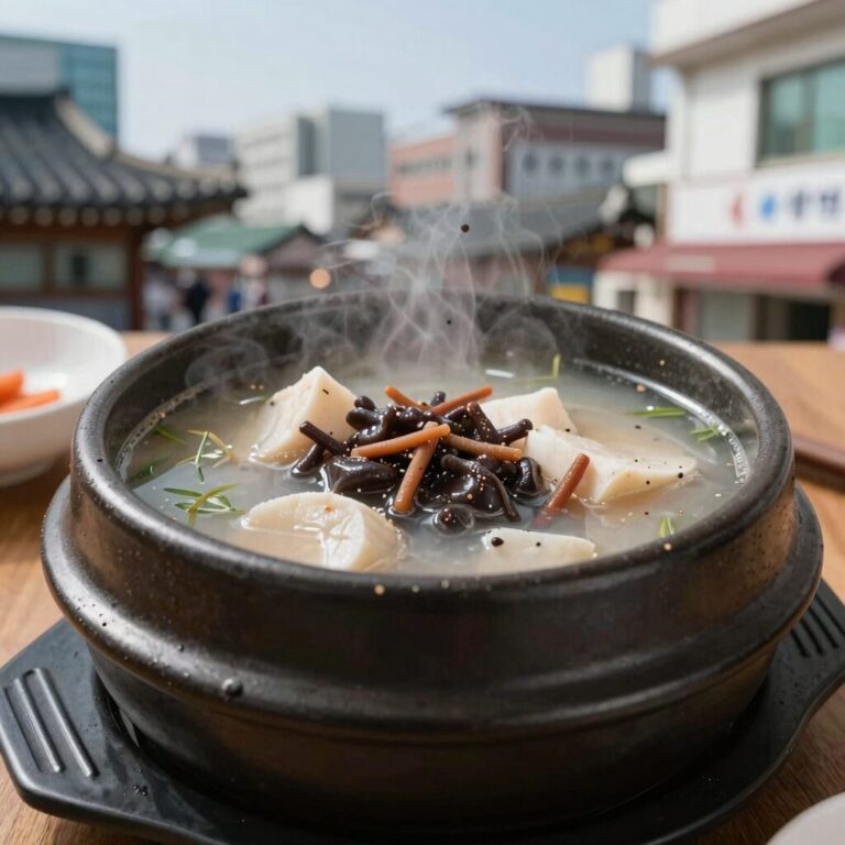 구디 삼계탕 조원녹두삼계탕 녹두삼계탕 뚝배기 사진