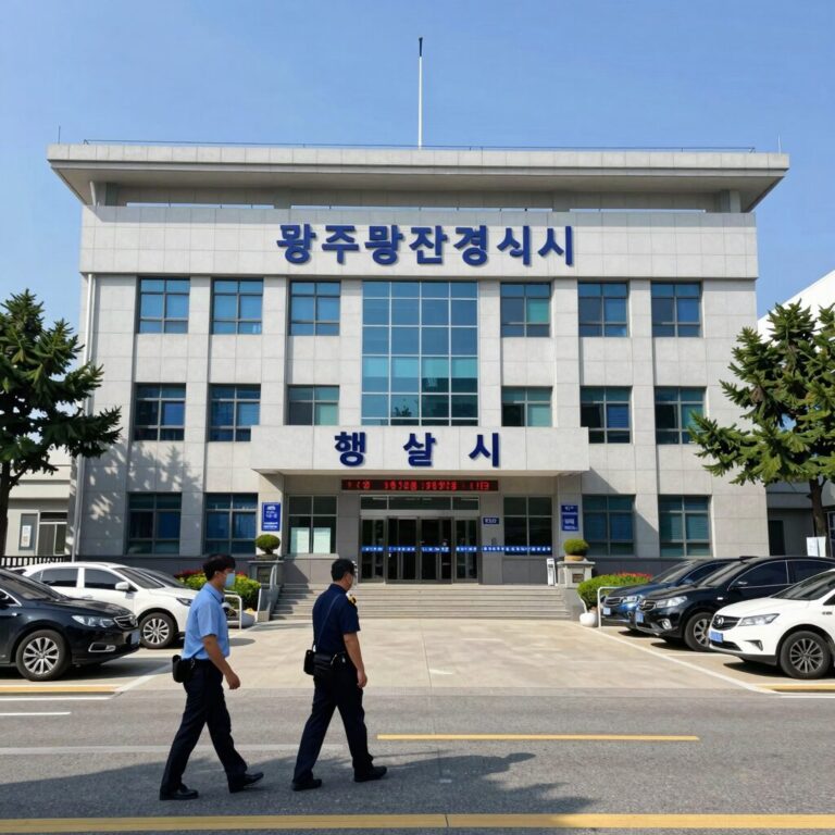 광주광산경찰서 건물 앞 모습, 대기발령 사건 관련