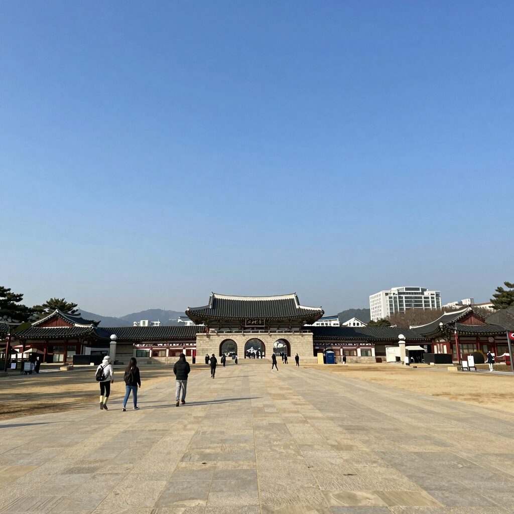 하이원CC 마운틴코스 전경과 맑은 하늘