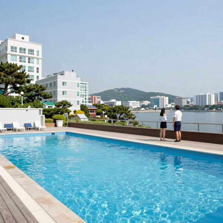 홍천 수영장 펜션 프라이빗 풀 전경