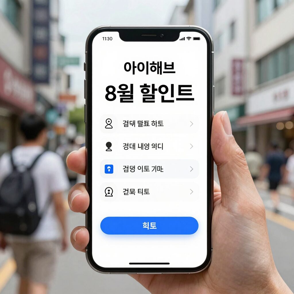아이허브 8월 할인코드 입력 화면과 결제 혜택 정보