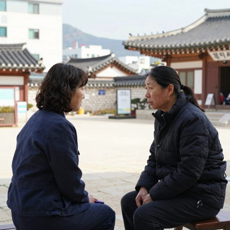 정자역 사고 후 한의원에서 상담 받는 모습