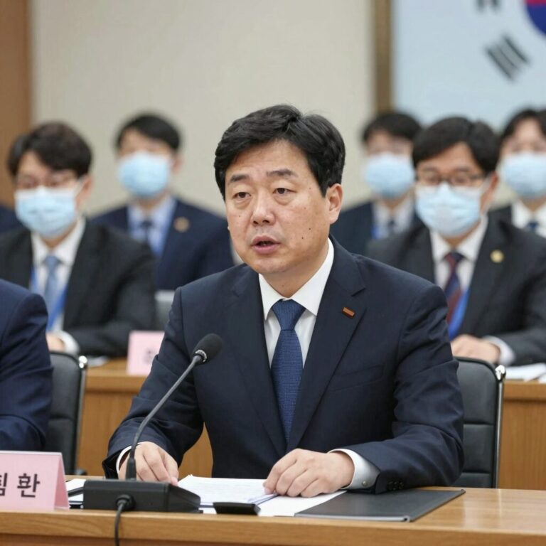 조광한 국민의힘 최고위원이 의원총회에서 발언하는 모습. 배경에는 당원들이 자리하고 있다.