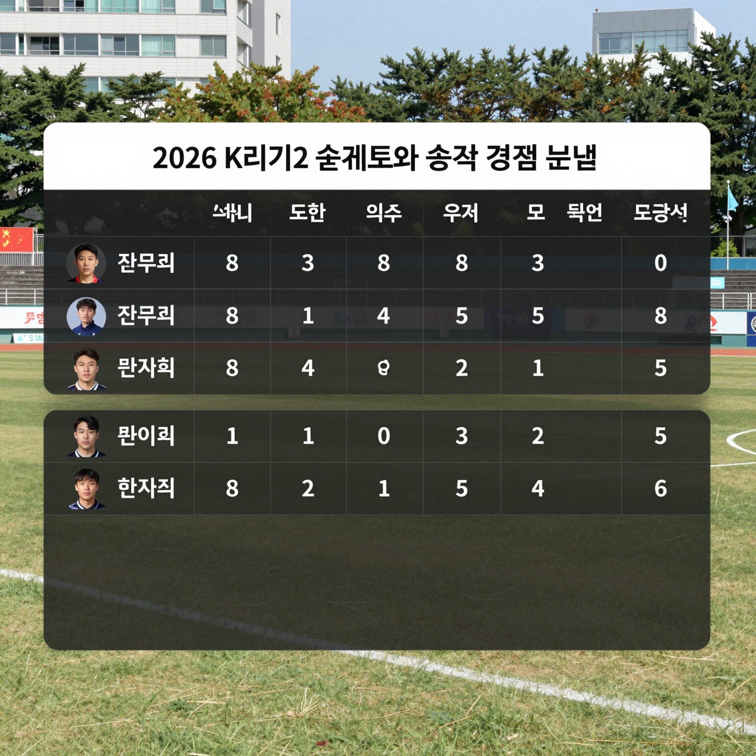 2026 K리그2 순위표와 승격 경쟁 팀 분석